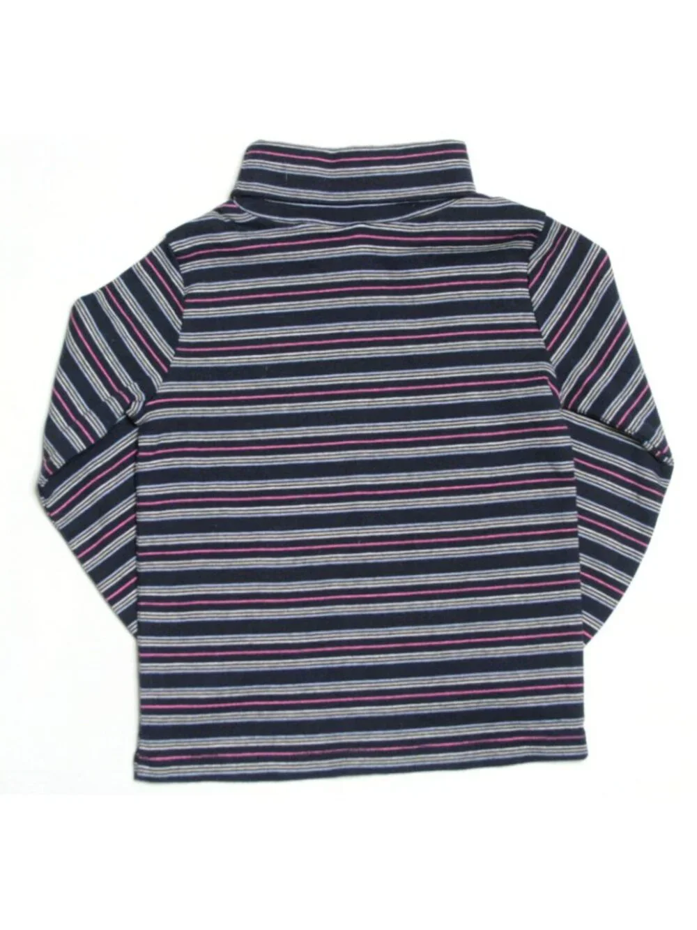 NWT Baby Gap Striped Long-Sleeve Infant Girl T-Shirt NAVY 100% Cotton Bear Logo